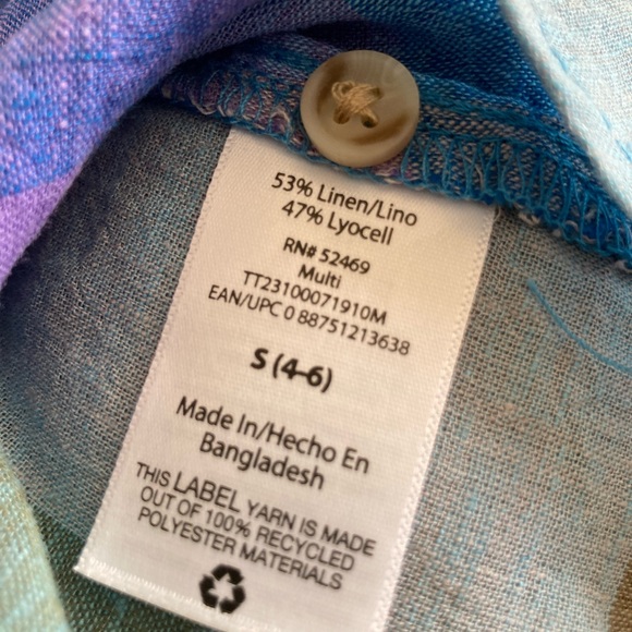 NWT True and Time Sleeveless Henley - Size Small - Picture 5 of 5